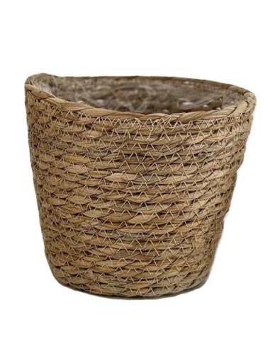 Basket Osaka Straw Luna Seagrass 19cm Marron Cesto Decorativo Natural