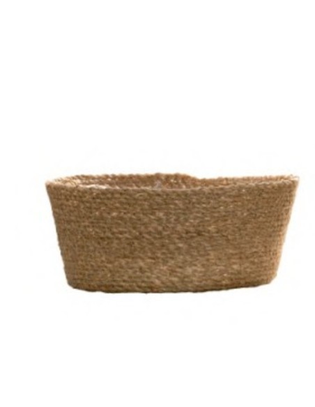 Basket Luna Seagrass 25x24cm Natural Cesto Decorativo de Fibras Naturales