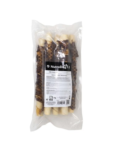 Rollito relleno de vaca 1KG snack premium para perros