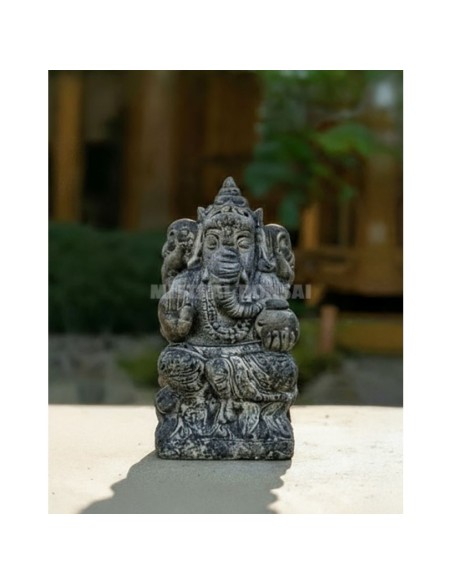 Figura de cerámica Ganesha 12x13x26 cm decoración jardín y hogar