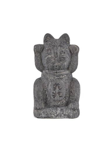 Figura de cerámica Manekineko 12,5x10x22 cm decoración gato de la suerte