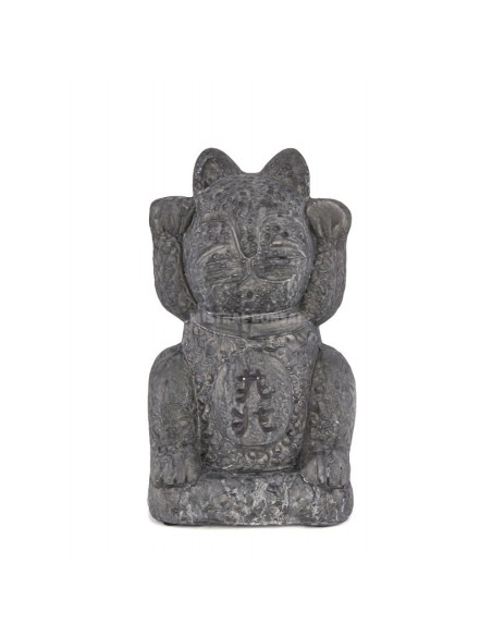 Figura de cerámica Manekineko 12,5x10x22 cm decoración gato de la suerte