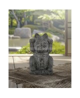 Figura de cerámica Manekineko 12,5x10x22 cm decoración gato de la suerte