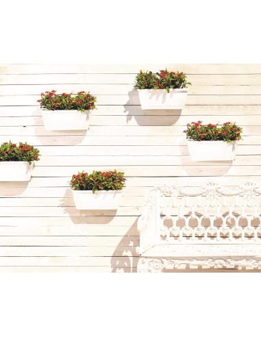 Jardinera Algarve pared 40 cm antracita maceta moderna resistente