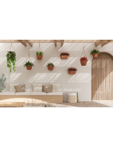 Jardinera Algarve pared 40 cm antracita maceta moderna resistente