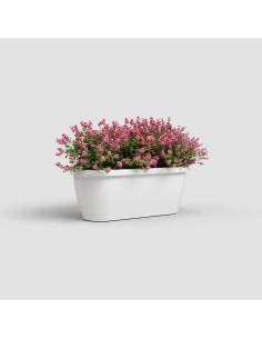 Jardinera Algarve pared 40 cm blanco maceta vertical resistente