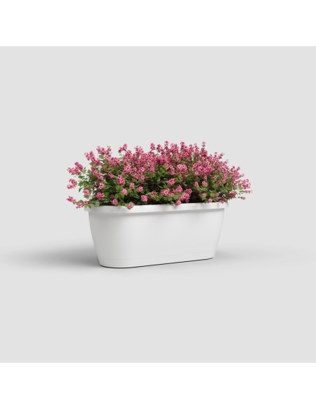 Jardinera Algarve pared 40 cm blanco maceta vertical resistente