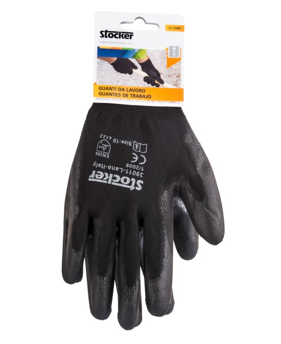 Guante de Trabajo Negro T/8 Stocker  Protección y Durabilidad | Endanea Garden

