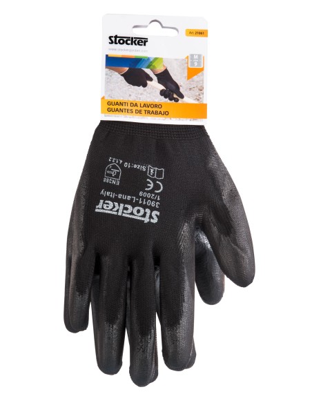 Guante de Trabajo Negro T/8 Stocker  Protección y Durabilidad | Endanea Garden

