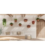 Jardinera Algarve pared 40 cm terracota maceta vertical resistente