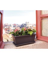 Jardinera Venezia 40 cm Antracita Maceta Decorativa para Exterior e Interior