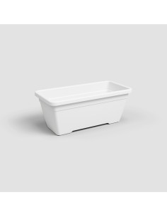 Jardinera Venezia 60 cm Blanco - Maceta Resistente y Elegante para Interiores y Exteriores