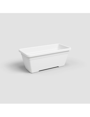 Jardinera Venezia 60 cm Blanco - Maceta Resistente y Elegante para Interiores y Exteriores