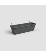 Jardinera Venezia Balcon RA Kit 50 cm Antracita - Maceta Moderna para Balcones y Terrazas
