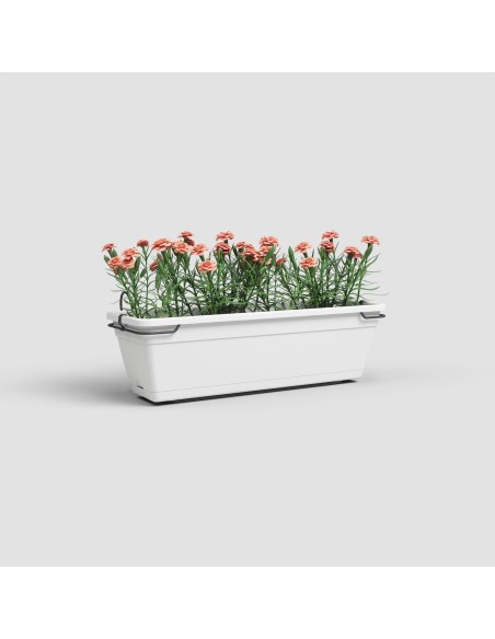 Jardinera Venezia Balcon RA Kit 50 cm Blanco - Maceta Moderna para Balcones y Terrazas