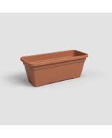 Jardinera Venezia L 60 cm Terracota - Maceta Grande y Natural para Balcones y Terrazas