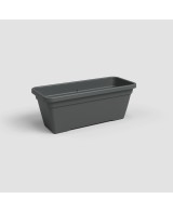 Jardinera Venezia L 80 cm Antracita - Maceta Grande y Moderna para Balcones y Terrazas