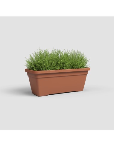 Jardinera Venezia L 80 cm Terracota - Maceta grande para balcones y terrazas