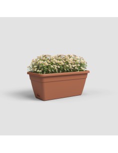 Jardinera Venezia RA 50 cm Terracota - Maceta de Diseño Natural para Balcones y Terrazas 2
