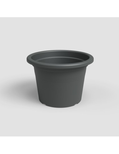 Maceta Venezia Cilindro 20 cm Antracita para Plantas Ornamentales y Aromáticas