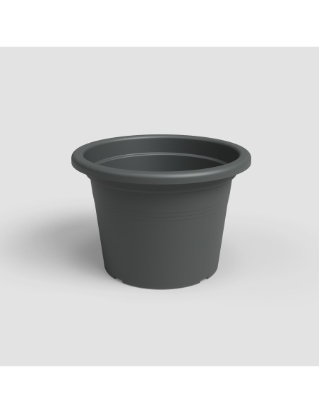 Maceta Venezia Cilindro 20 cm Antracita para Plantas Ornamentales y Aromáticas