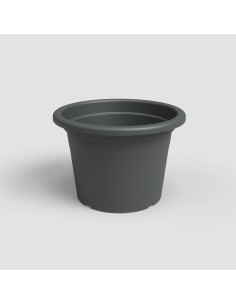 Maceta Venezia Cilindro 25 cm Antracita para Plantas Ornamentales y de Interior