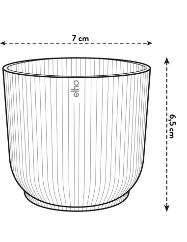 MACETA VIBES FOLD REDONDA MINI 7CM ANTRACITA