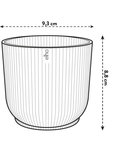 MACETA VIBES FOLD REDONDA MINI 9CM ANTRACITA