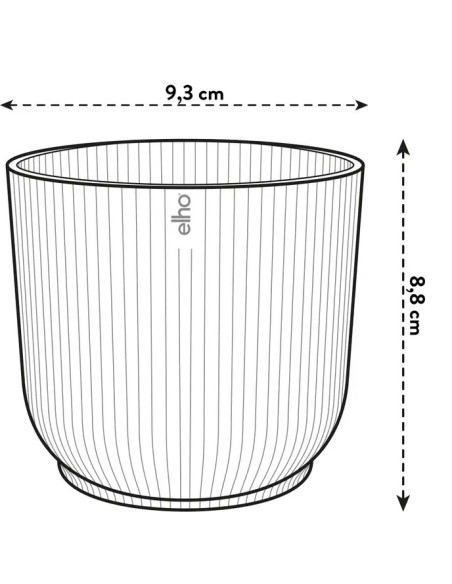 MACETA VIBES FOLD REDONDA MINI 9CM ANTRACITA