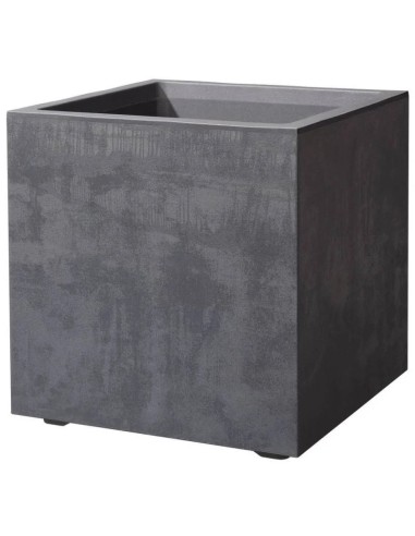 MACETA CUBO MILLENIUM RA 25CM ANTRACITA