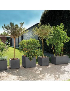 MACETA CUBO MILLENIUM RA 25CM ANTRACITA 2