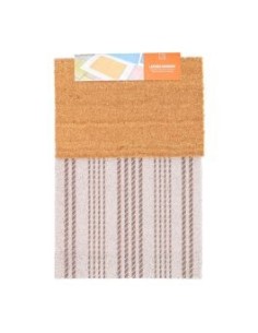 FELPUDO CON RAYAS ORIZONTALES SET