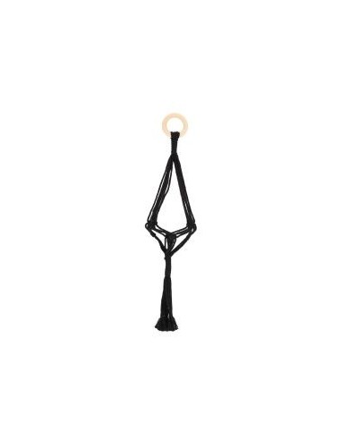 GANCHO DE PLANTA MACRAME NEGRO S