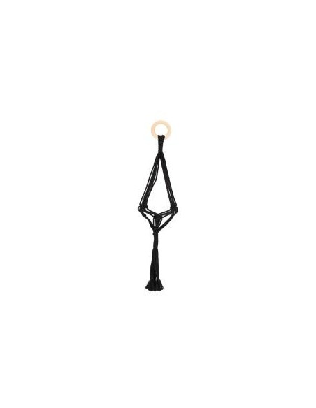 GANCHO DE PLANTA MACRAME NEGRO S
