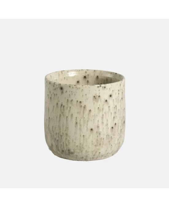 MACETA HALLE 16X15CM CREMA