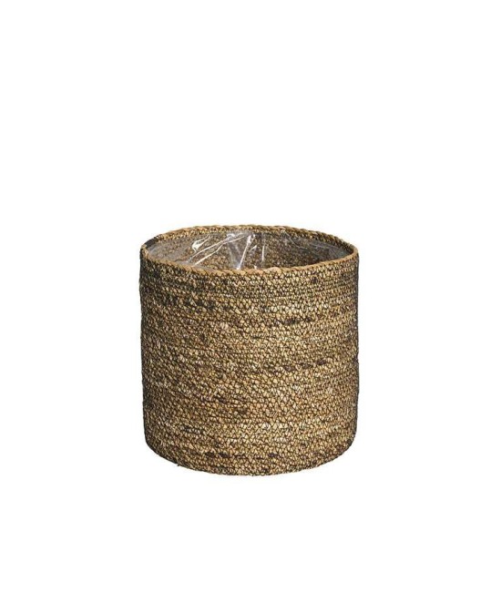 MIMBRE CILINDRO COS MAXI 28X28CM NATURAL-NEGRO