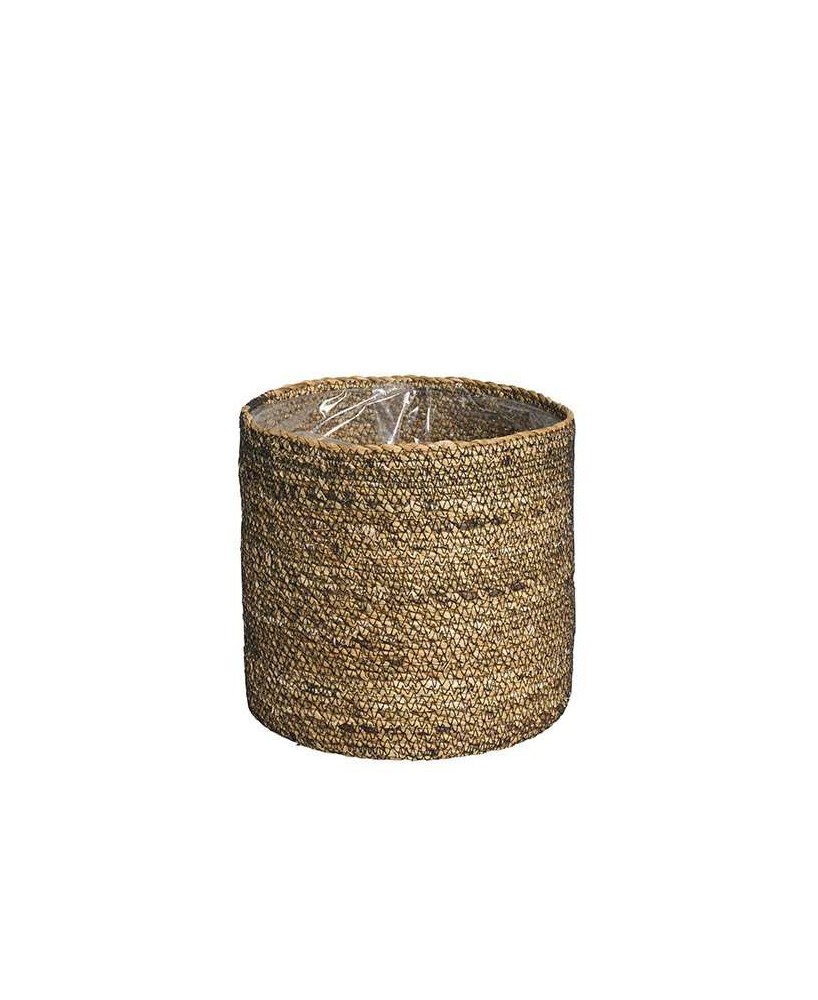 MIMBRE CILINDRO COS MAXI 25X25CM NATURAL-NEGRO