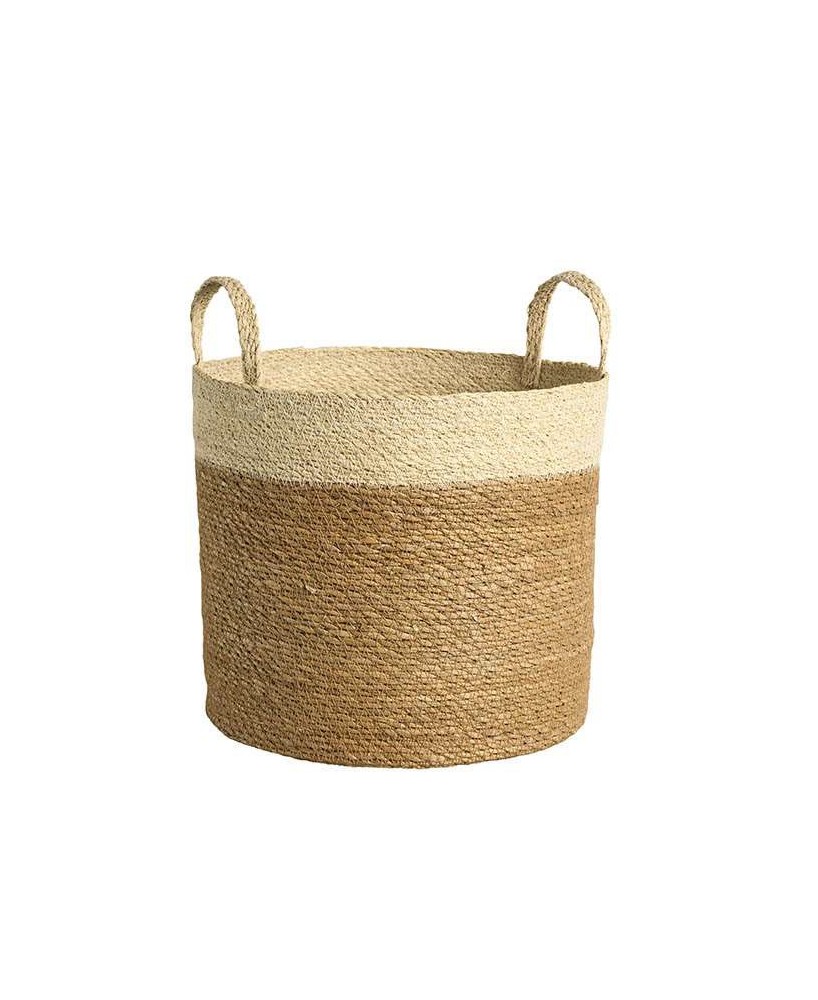 BASKET PADUA 32X30CM NATURAL/BLANCO