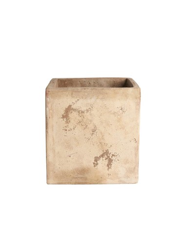 MACETA CUBO DELTA ANTIC TERRACOTA 48X48X48CM