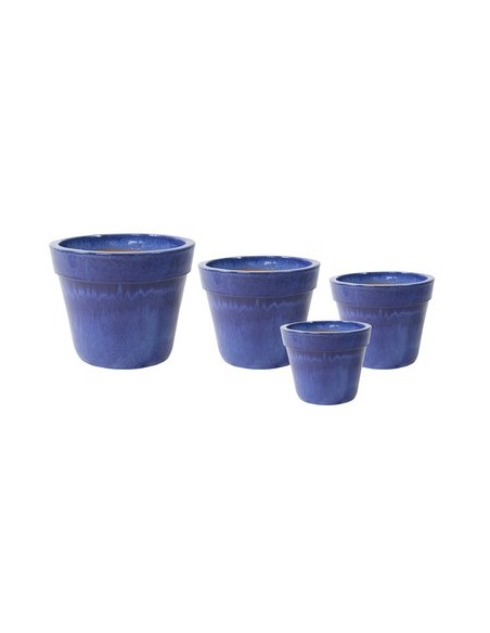 MACETA BASIC FALLING  AZUL  D27H20