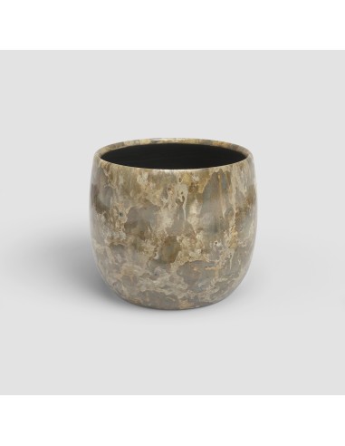 MACETA CALLISTO 31CM VD VERDE DORADO