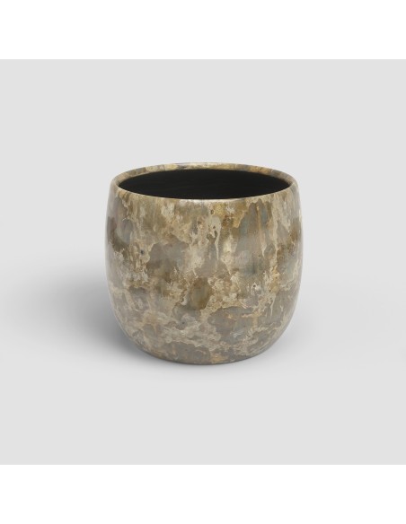 MACETA CALLISTO 31CM VD VERDE DORADO