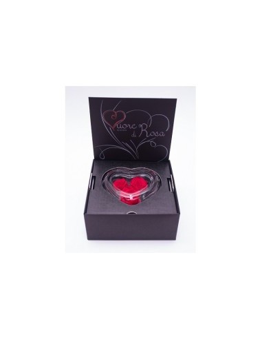 CUORE DI ROSA 8CM 3 ROSE PRECIOUS ROJA