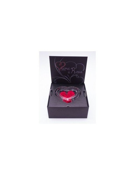 CUORE DI ROSA 8CM 3 ROSE PRECIOUS ROJA