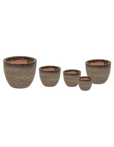 VASO ESMALTADO FALLING MARRON D60H52