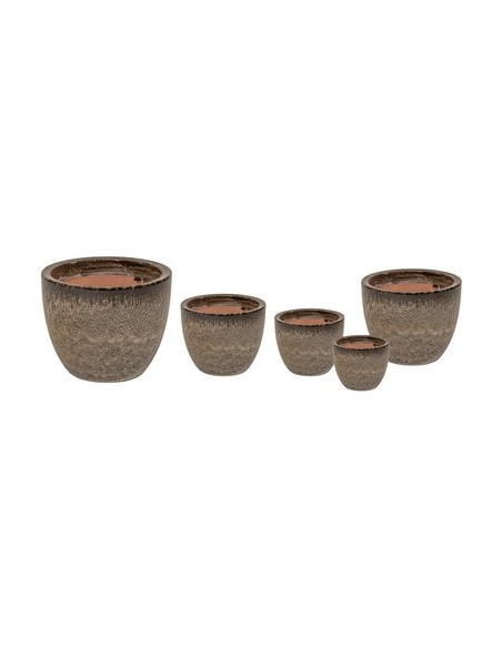 VASO ESMALTADO FALLING MARRON D60H52