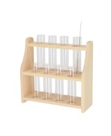 Soporte para Tubos de Ensayo L 24,3x8,5x24,10 cm Resistente y Compacto