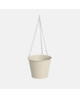 CUBO CADENA METAL 21X16CM CREMA