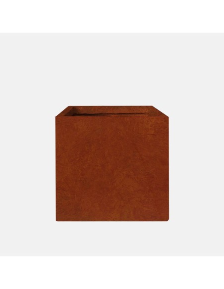 MACETA CUBO LIBRA 50X50X51CM CORTEN