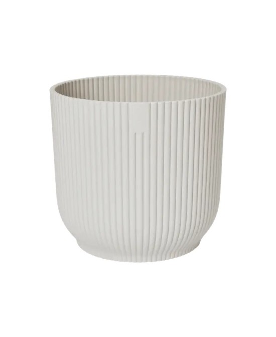 MACETA VIBES FOLD REDONDA 14CM BLANCO LINO
